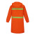 忽风雨衣长款橙色全身连体劳保物业园林环卫保洁救援反光防水服 双条橙色套装(网)+帽檐 M