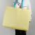 玛仕福 超市折叠购物手提包装袋广告礼品外卖环保袋浅黄横版中号40*30*10cm