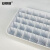 安赛瑞 实验用多功能收纳盒 多格塑料零件杂物盒子实验室工具样品分类置物盒 白色  42×31×9cm 600822