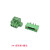 2EDGKM绿色接线端子带固定耳插拔式5.08MM螺丝直弯针PCB2/3/4/8p 3P 弯针座+插头(10套)