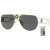 范思哲（Versace）VE2225 Pilot 男士太阳镜 + 设计师 iWear 眼镜套件套装 Pale Gold / Light Grey Mi