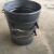 240L360L环卫挂车铁垃圾桶户外分类工业桶大号圆桶铁垃圾桶大铁桶 蓝色 2.0mm厚带盖带轮