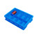塑料分格箱周转配件分隔大盒子分类多格螺丝加厚盒零件工具收纳盒B 九格蓝色