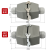 重载连接器HE-32芯48芯对接型矩形工业防水航空插头插座连接器 32芯外壳含母芯(带扣)