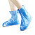 品之德 雨鞋鞋套防水防滑外穿脚套雨靴拉链水鞋套透明蓝色L