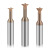 科能芯 涂层钨钢专用燕尾槽铣刀45度双头空整体硬质合金60度75°铝件铜铣 2.5X1.25X5X4X50 