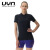 UYN加速系列男款女款运动短袖弹力吸汗跑步训练速干紧身速干衣压缩衣 O102338-B427 女款黑铁灰 S