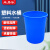 采易乐 大号水桶 加厚塑料圆桶 工业酒店厨房大容量储水桶物业垃圾桶 60L蓝色不带盖03464