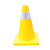品之德 45CM黄色 PVC路锥反光圆锥 塑料路锥反光警示锥桶雪糕筒路障锥