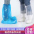 莱文格（LEVENGER）加厚加长款一次性鞋套 长筒防护鞋套防尘 防雨防护高筒鞋套一次性 加厚捆装(一只价) 蓝色