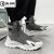爱洛斯汀堡（Elos Castle）@爱洛斯汀堡 马丁靴男靴工装休闲潮鞋百搭秋冬季新款帆布高帮男鞋 黑白【主图款】 39【标准尺码】