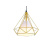 星期十北欧创意几何复古工业风金色小吊灯A款单头含LED灯泡 定制