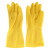 恒立109乳胶手套 M中码 5双 加厚耐酸碱洗碗洗衣橡胶防水工业牛筋胶皮手套 定制