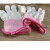 盛世静电手套防工地劳保防滑工作专用透气薄款手套绝缘 粉色条纹涂指(36双) M