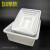 白色塑料盆厨房用具盆子长方形不透明盆可做养殖盆小号方盆 普通号长33.5宽24.5高8.5 cm
