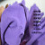 劳保手套309紫色乳胶发泡手套柔软防滑耐磨透气防护 l578紫色(12双) L