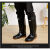 HKFZ男士高筒雨鞋防水耐酸碱保暖雨鞋雨靴工业化工五金水产水鞋胶鞋 黑色 43 足码