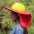 千惠侬工地施工反光透气可折叠轻薄安全帽遮阳帽檐遮阳板罩套头盔防晒帽 橘色网格布反光条款