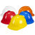 HKNA安全帽工地建筑工程施工电力电工加厚高强度头盔防护定制LOGO V型PE材质 黄色