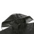 海斯迪克 长款风衣式雨衣 连体连帽保安站岗工地警示反光衣 黑色(190/4XL) HKT-203
