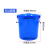 工孚 大号加厚塑料圆桶圆形收纳桶 大容量水桶 50L蓝色无盖 一个价