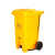 srong废物垃圾桶黄色废弃物大号带盖医院诊所用利器盒周转箱 100L黄色垃圾桶