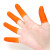 防滑手指套拇护指防护耐磨加厚橡胶硅胶护伤翻页保护防水指甲头套 橙色止滑 S100个装