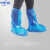 定制 一次性鞋套防水雨天加厚长筒养殖场靴套防滑户外漂流耐议价 蓝色橡筋款50只