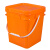 加厚腌菜桶塑料正方形桶带盖长方形桶带提手圆桶20L大口桶运输桶 25L-正方形桶
