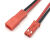 JST对插线2P连接线SYP LED插头 红线长 单头黑色10/20CM公母一套 JST公头线20cm