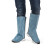 牛皮电焊护脚套防烫短款焊工脚盖皮电焊工劳保防护用品护腿脚罩 蓝色高度22cm系带款