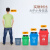 垃圾分类垃圾桶带盖大号大容量商用用办公室垃圾箱垃圾筒 绿色40L带盖 厨余垃圾