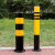 防撞柱圆柱钢管警示柱道路防护铁立柱固定路桩分道桩停车桩占位 加厚75cm黄黑活动