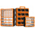 抽屉零件盒塑料多格分类柜配件螺丝分隔收纳盒乐高分格箱子 抽屉零件盒22格(橙色)大小格