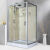 长方形整体浴室一体式钢化玻璃隔断洗澡间沐浴房卫生间 80*120黑色右群 不含蒸汽