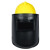 6PA3焊帽铝头盔式焊接面具安全帽式电焊面罩头戴式焊接面具 HR36黄安全帽+6PA2塑料支架焊帽