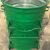360L市政环卫挂车铁垃圾桶户外分类工业桶大号圆桶铁垃圾桶大铁桶 绿色 20mm厚带轮无盖