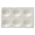 阿力牛 ASY-123 白色陶瓷反应板 耐腐蚀耐酸碱点滴比色板 6孔反应板(5个装) 