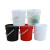 塑料桶带盖密封海蜇小桶子白色大胶水桶5L25L 6L乳白色矮款