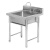 金诗洛 K5151 商用不锈钢水池 厨房水槽洗碗洗菜盆带支架存储池 加厚70*70*80单槽