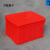 瀚海融科      红色塑料周转箱不良品箱胶箱工业储物箱加厚长方形大号收纳箱 M431/410*300*150mm