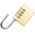 得豫工品 黄铜挂锁密码挂锁 行李箱密码锁 防盗拉杆箱锁背包锁柜门锁 4轮密码（小号） 一个价