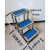 普力捷（PULIJIE）工业不锈钢台阶凳加高2层脚踏凳登高仓库凳 蓝色3层68*40*63厘米