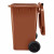 鲁识大号户外垃圾桶物业环卫分类桶果皮箱 100L棕色湿垃圾