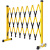 琴奋 玻璃钢绝缘伸缩围栏可移动式道路安全防护栏黑黄色1.2米高*2.5米长