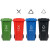 户外垃圾桶大号容量工业分类厨余室外带盖商用大型环卫箱干湿挂 80L加厚绿-厨余垃圾