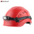 Golmud 安全帽 可印字 带可充电头灯 ABS 工地建筑工地工程防砸 透气孔 旋钮式调节 GM771 红色