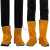 祥利恒电焊套脚皮盖护腿防烫焊焊接脚套防护装备用品（10双) 棕色长款系带护脚(10双)