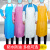 TPU背带防水防油围裙工作冷库水产食品厂家用厨房做饭围腰工作服 TPU粉色套袖