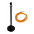 月桐（yuetong）圆球黑色礼宾杆含麻绳 YT-D0414 含黑色杆+金钩桔色麻绳 950×320×51mm 1套